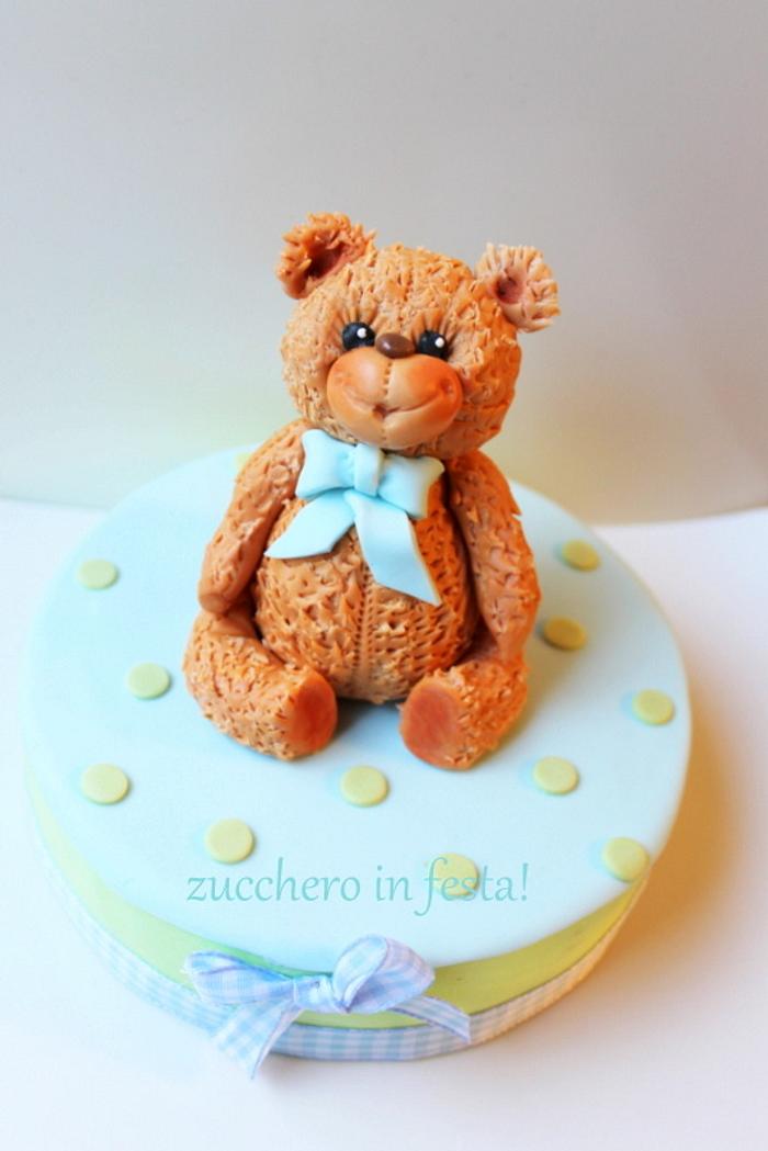 teddy bear cake topper