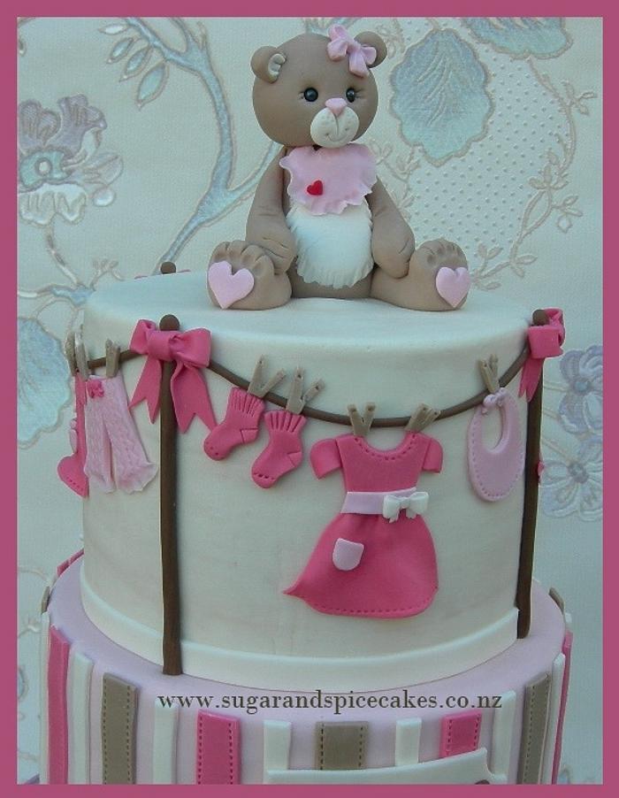 Candy Stripes Teddy Cake for Mika ~