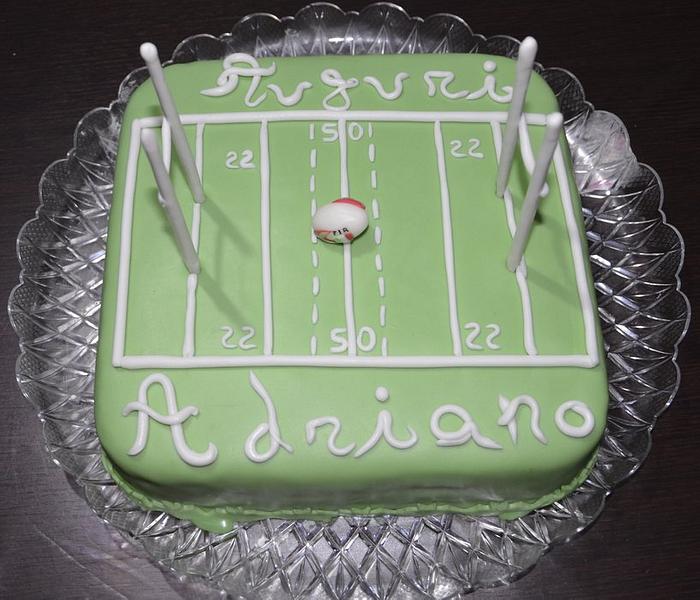 rugby cake