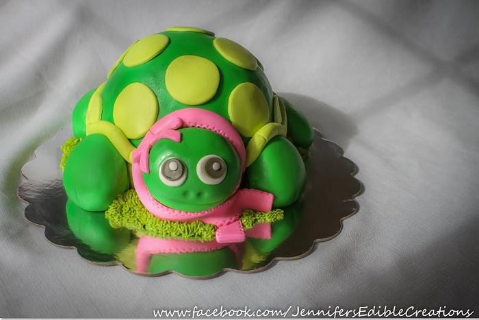 Cartoony Turtle Cake