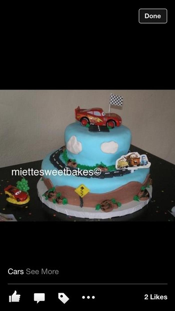Cars themed Birthday cake