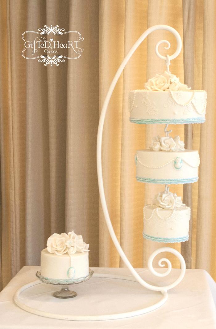 Tiffany Blue Hanging Cake