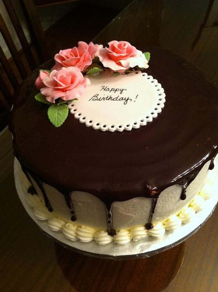 Chocolate Ganache birthday cake