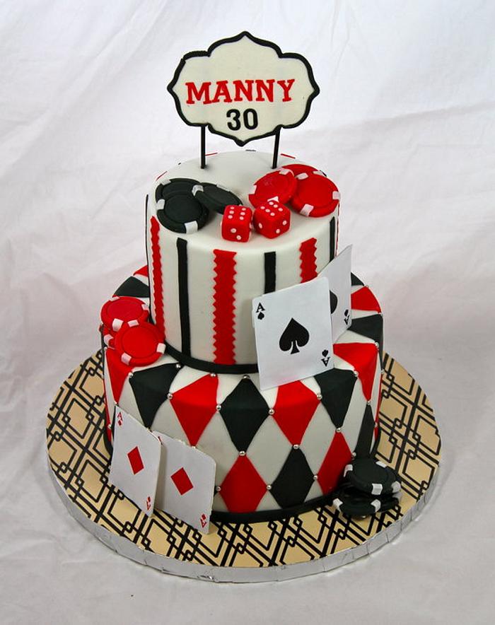 Casino theme cake