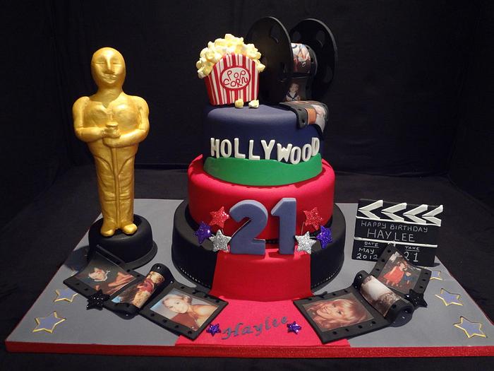 Hollywood Themed 21st Birthday Cake