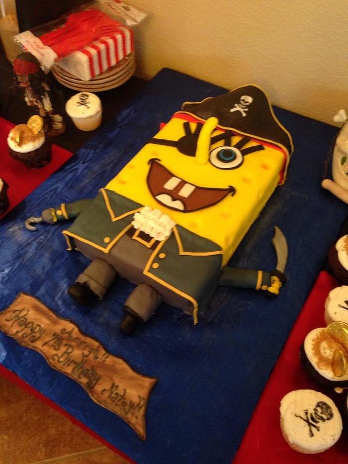 Arrrgh! It's a Sponge Bob Pirate Cake!! 