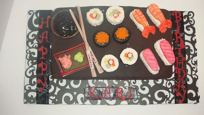 sushi birthday cake