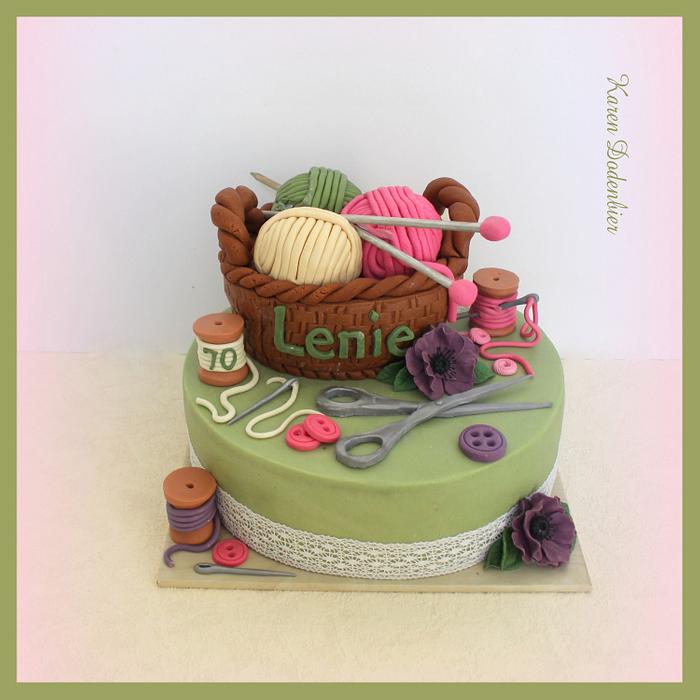 Knitting cake