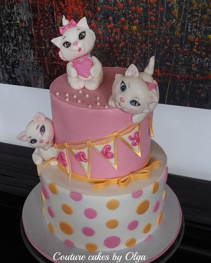 Kittens baby shower cake