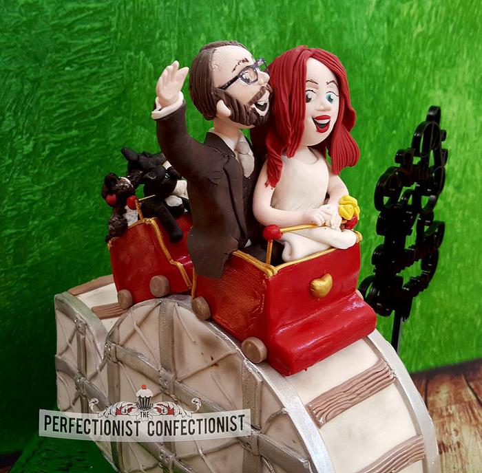 Paula and John - Rollercoaster Wedding Cake