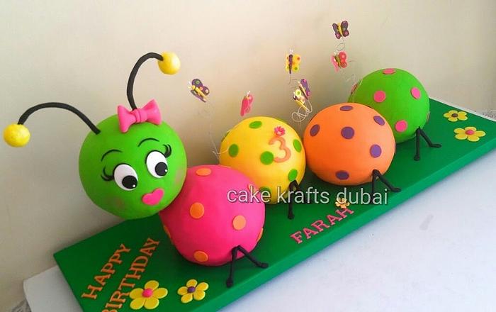 3D Caterpillar cake 