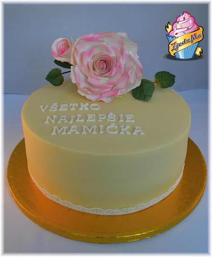 Cake with rose