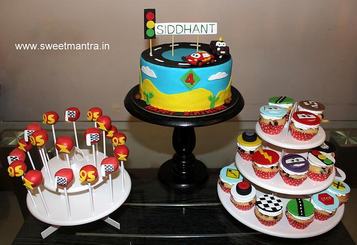 Cars theme dessert table