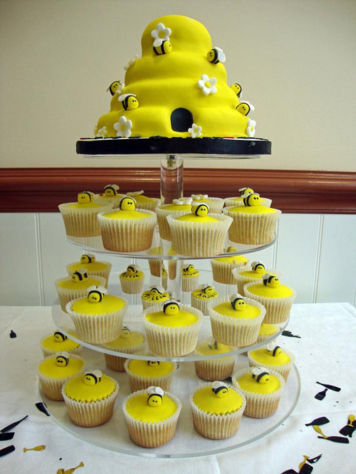 Beekeepers Wedding Cupcake Tower