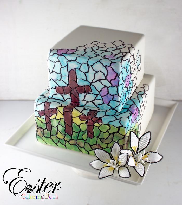 Lilies at the Cross Easter Cake