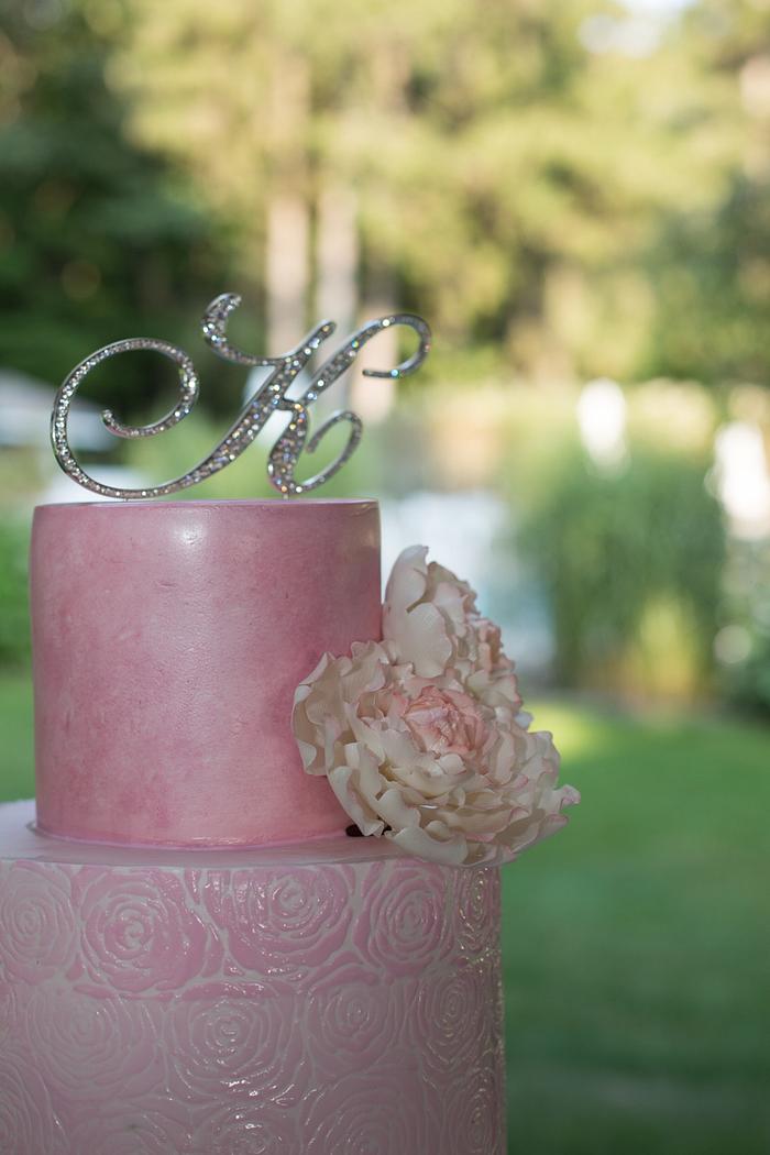 Romance and Ruffles Wedding Cake
