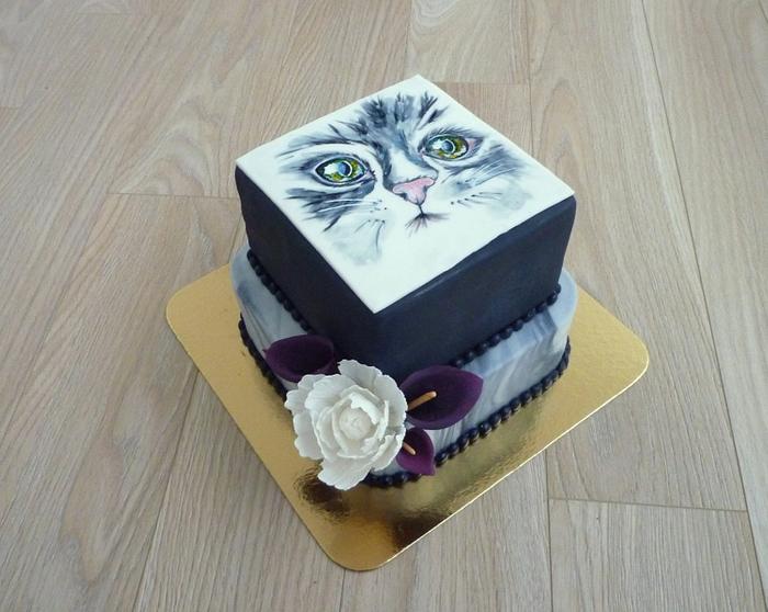 Cat cake for birthday 