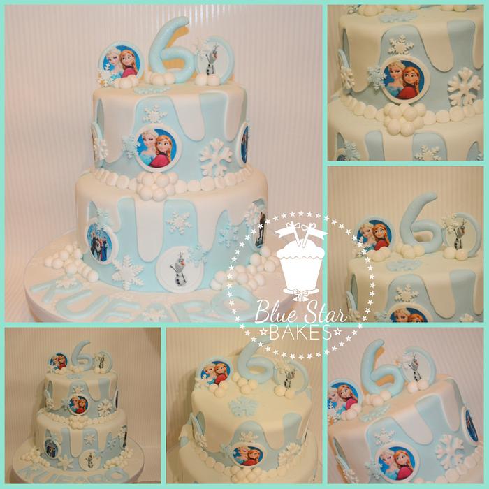 Two Tier Frozen Cake Birthday 6th
