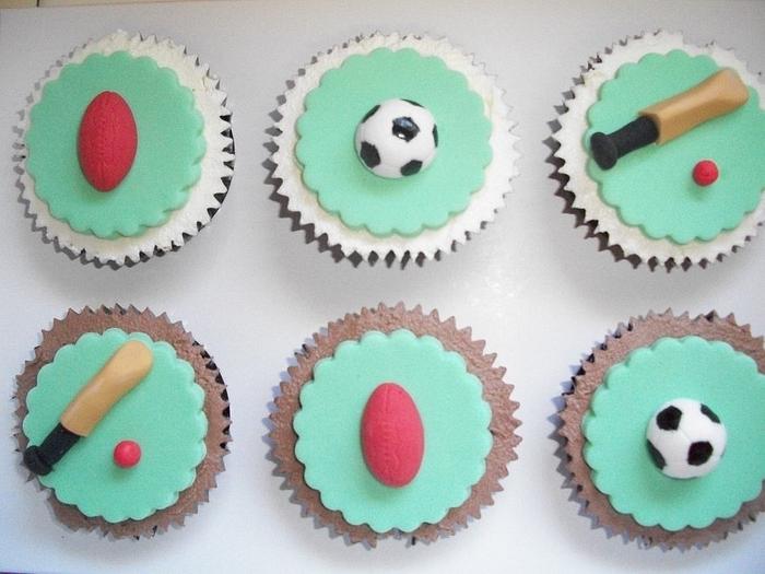 Sport Themed Cupcakes