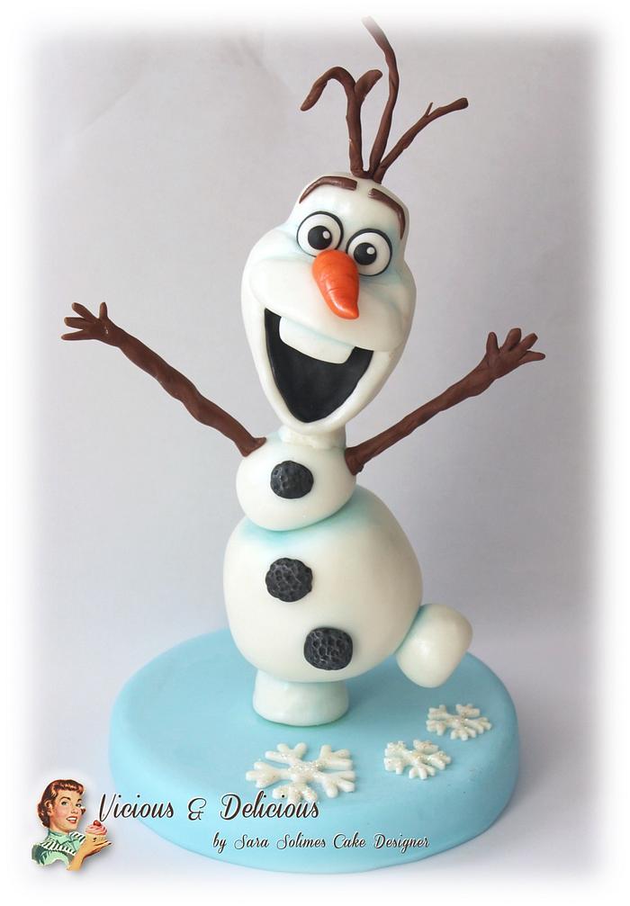 How to Make a Fondant Olaf from Disney's Frozen - Cake Decorating Tutorial  - YouTube