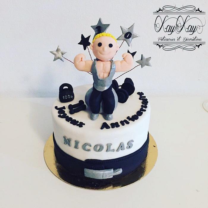 Body building cake