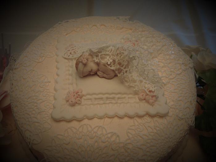 My First Baby Shower Cake and My First Sugar Lace