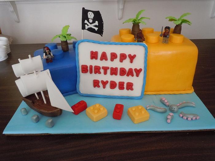 Lego pirate cake