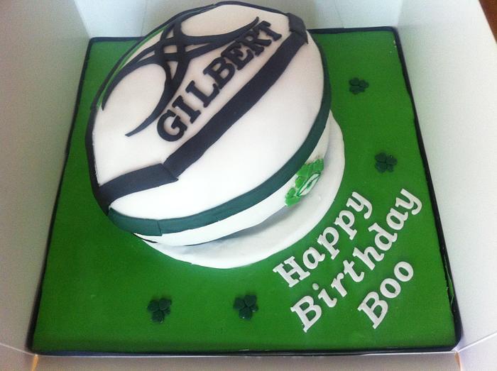 rugby ball cake