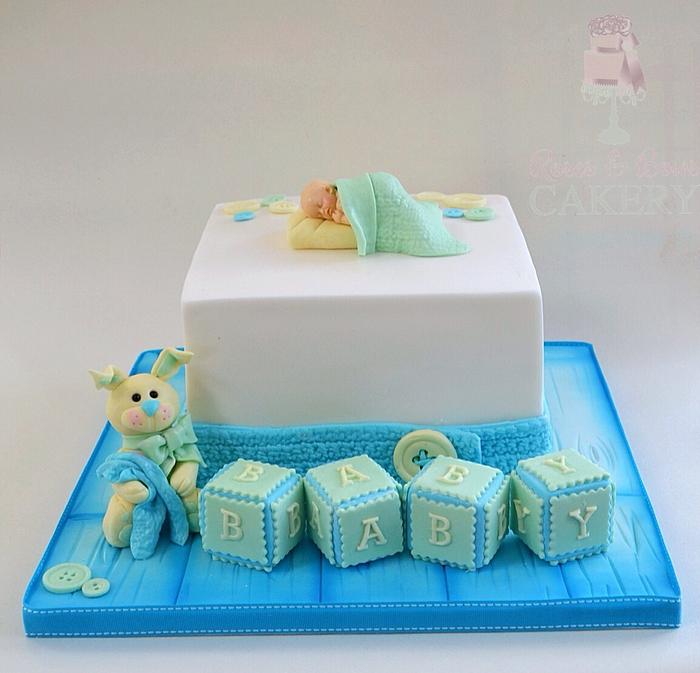 Cute christening cake 