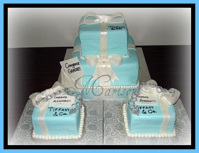 Tiffany Inspired Graduation Cake