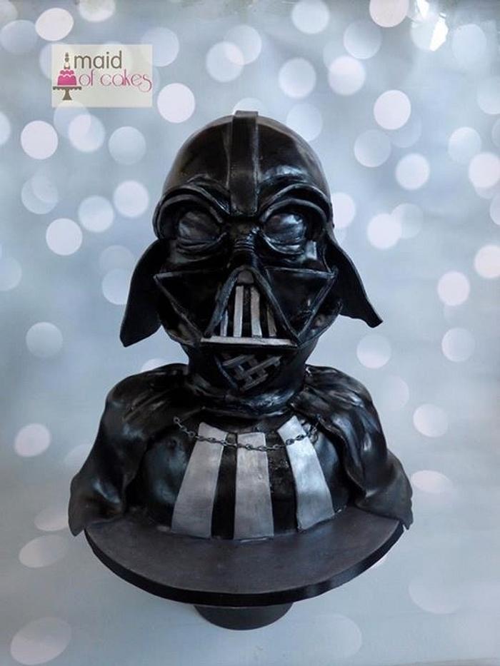 Darth Vader Bust Cake - May the sugar force be with you collaboration 