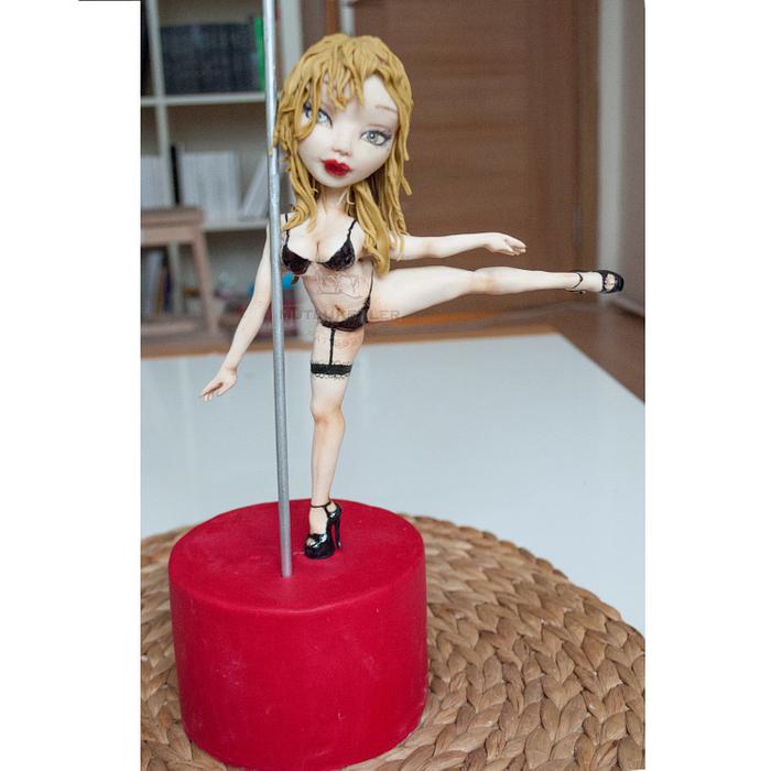 Pole Dancer Fondant Figurine :D