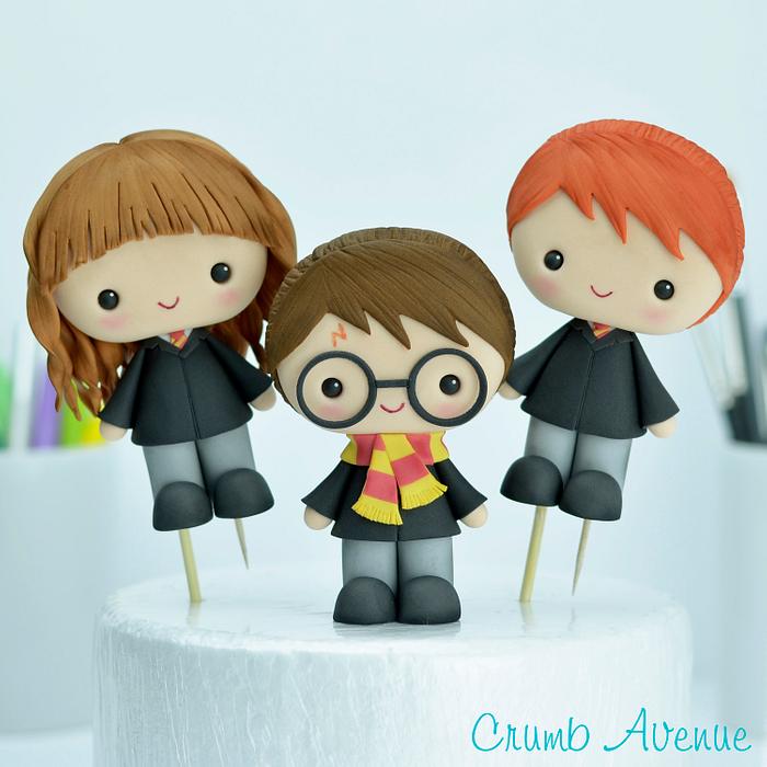 Harry Potter, Ron and Hermiona Cake Toppers
