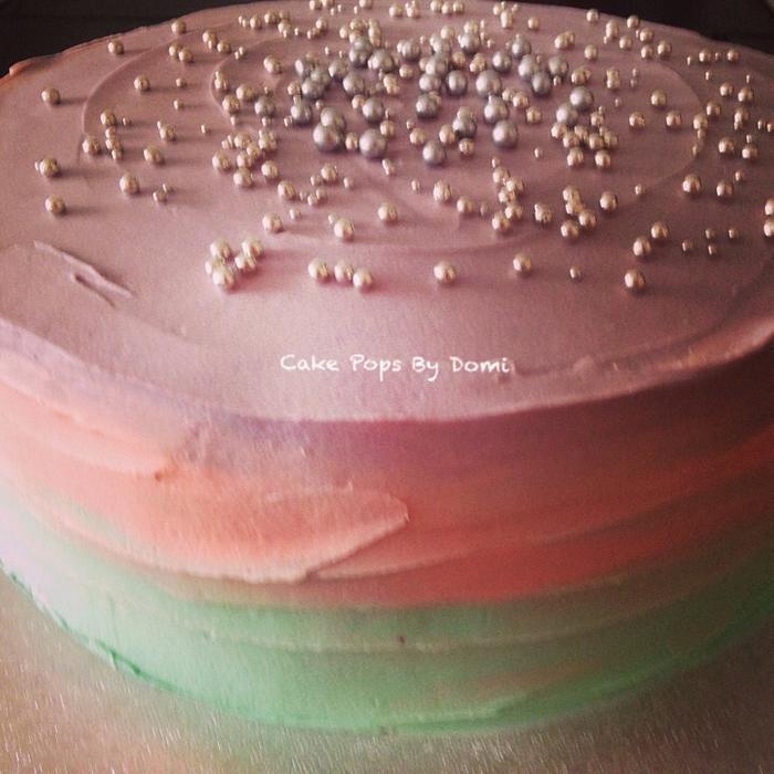Pastel swirl cake
