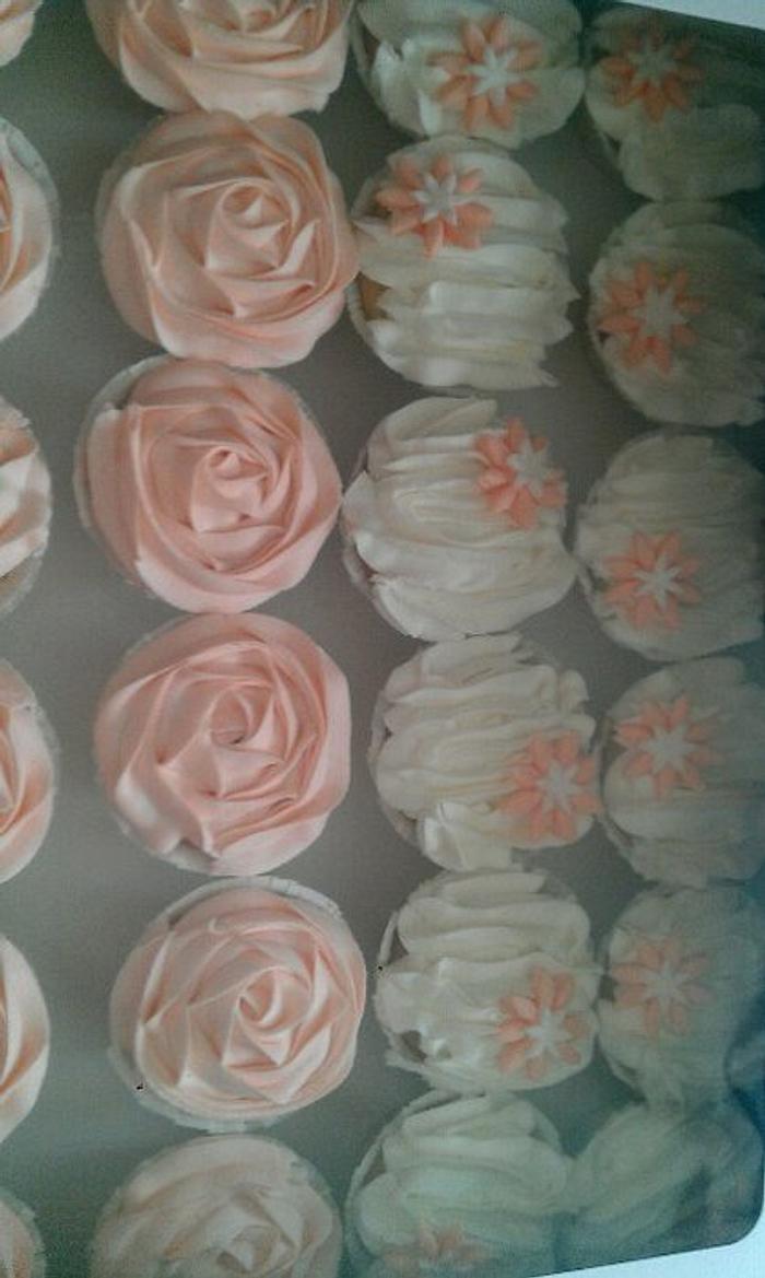Pink & Peach Cupcakes