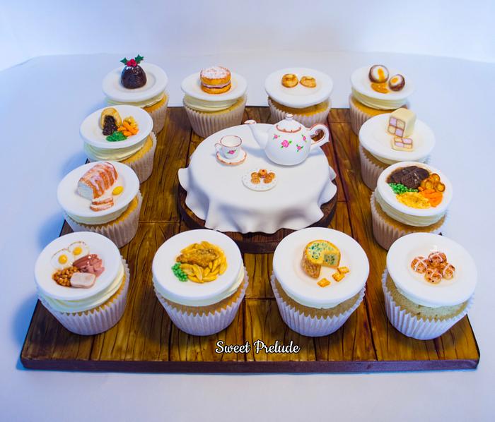 British food miniature cupcakes