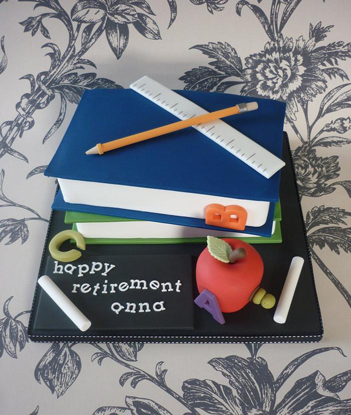 Teacher retirement cake