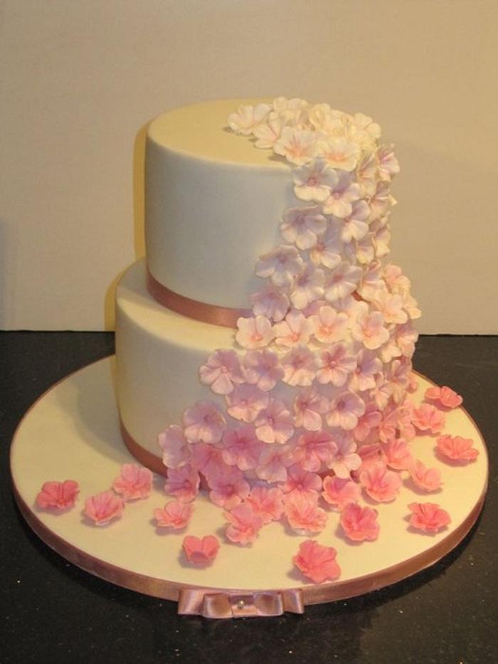 my first ombre wedding cake 