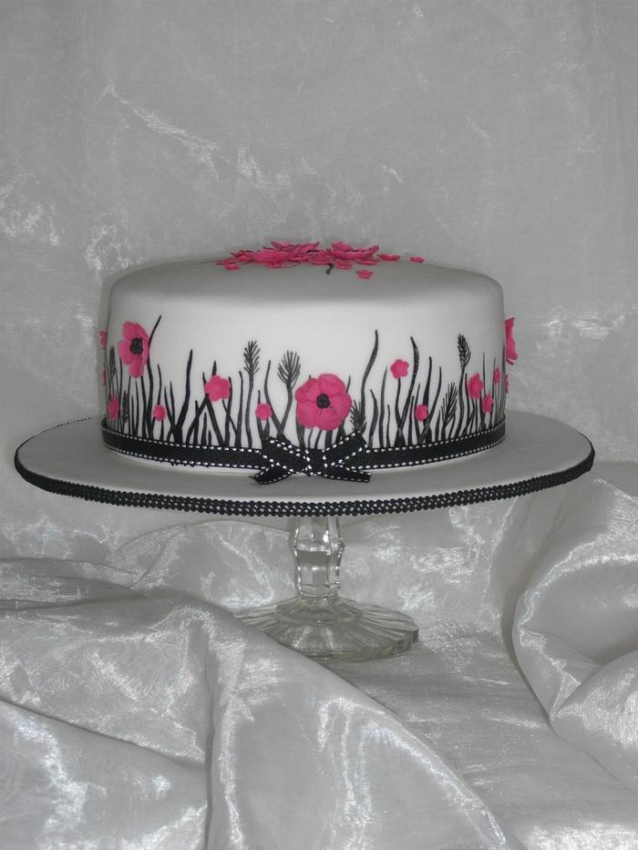 Monochrome meadow cake.