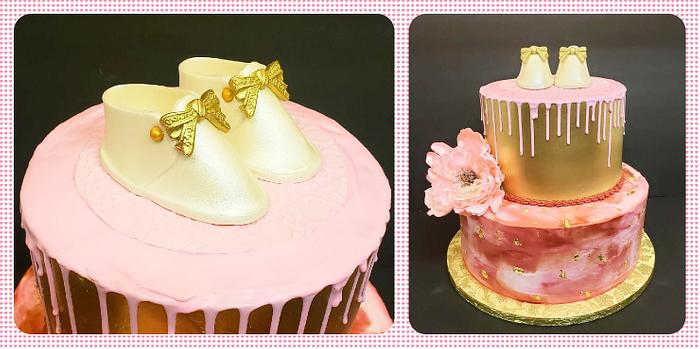 Elegant baby shower cake