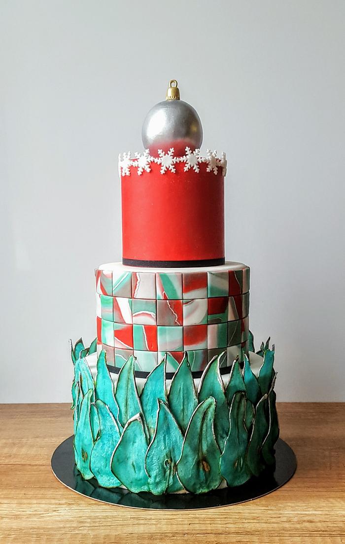 Christmas Cake Decorated Cake by Monika CakesDecor