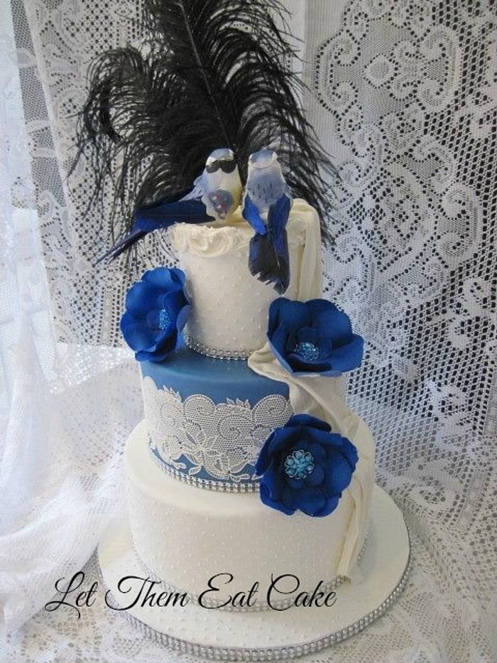 blue lace cake