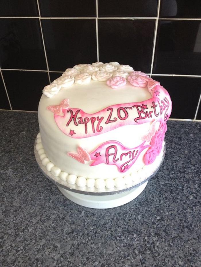 20th birthday cake 