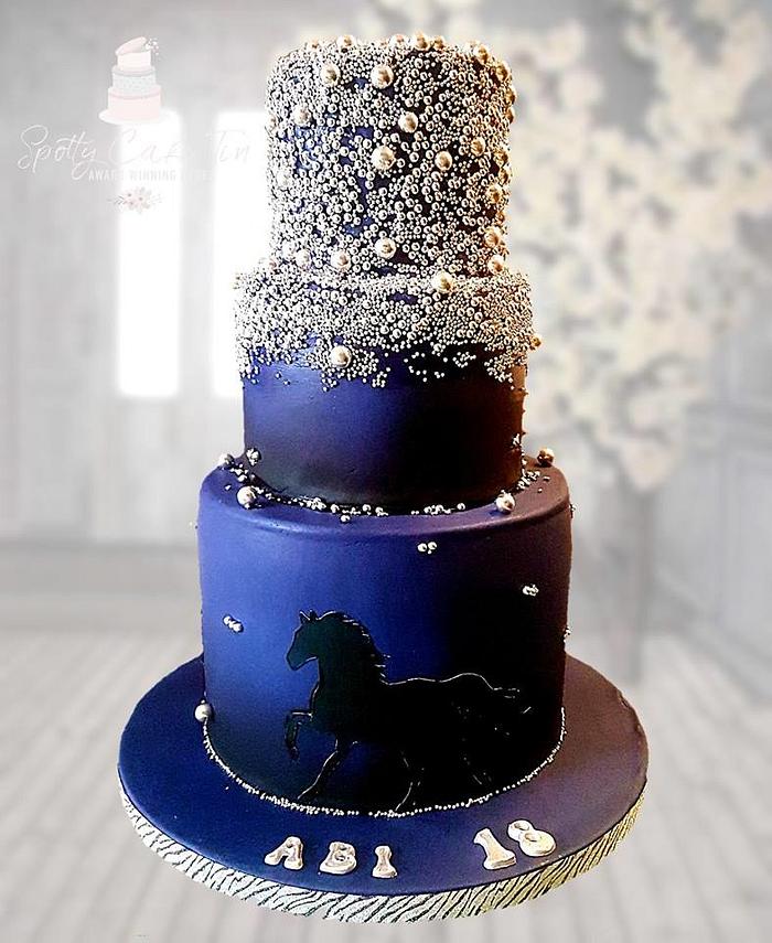 Silhouette dragee cake