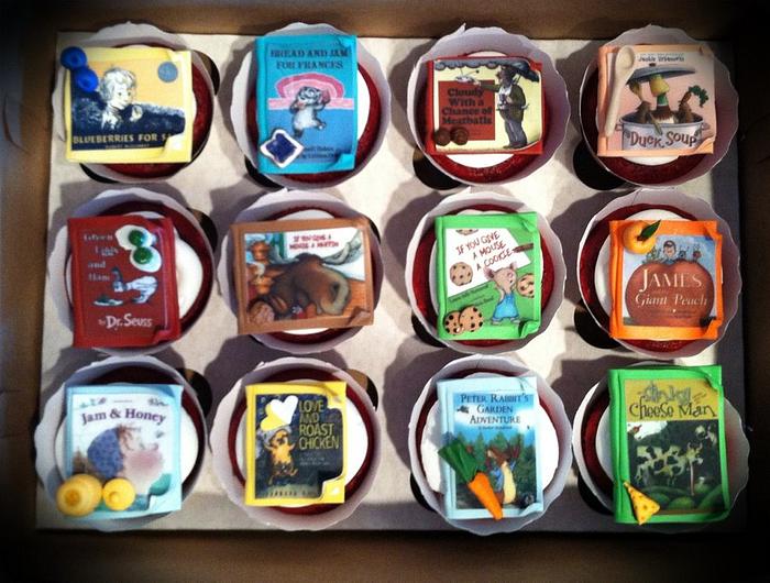Book themed cupcakes.