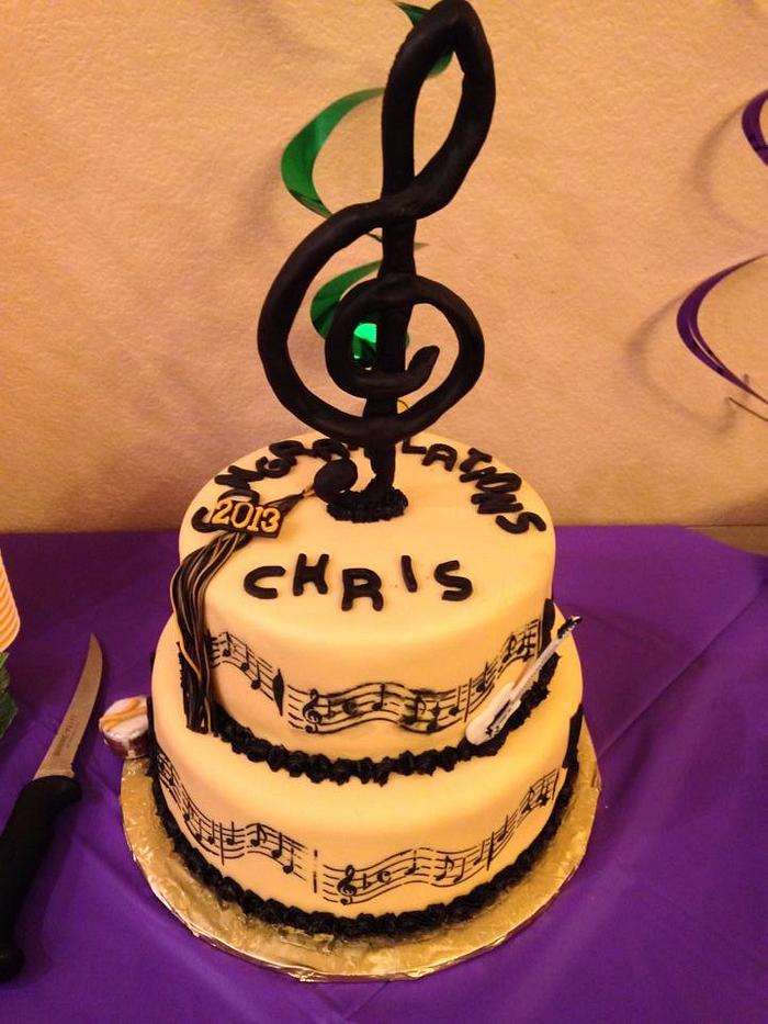 Musical graduation cake