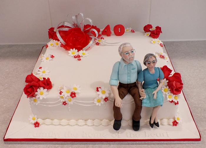 Ruby Wedding Cake
