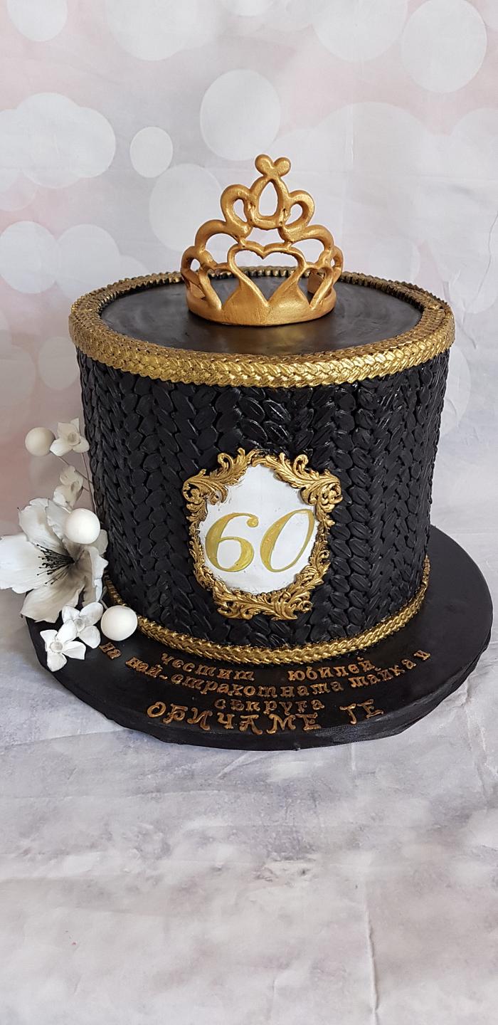 Black & gold cake