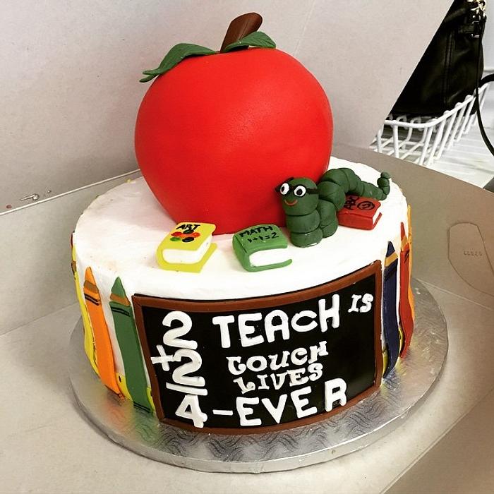 Apple a day Teacher appreciation cake