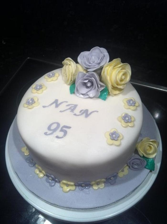 Ladies birthday flower cake